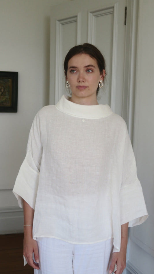 Asla Linen Cove Top