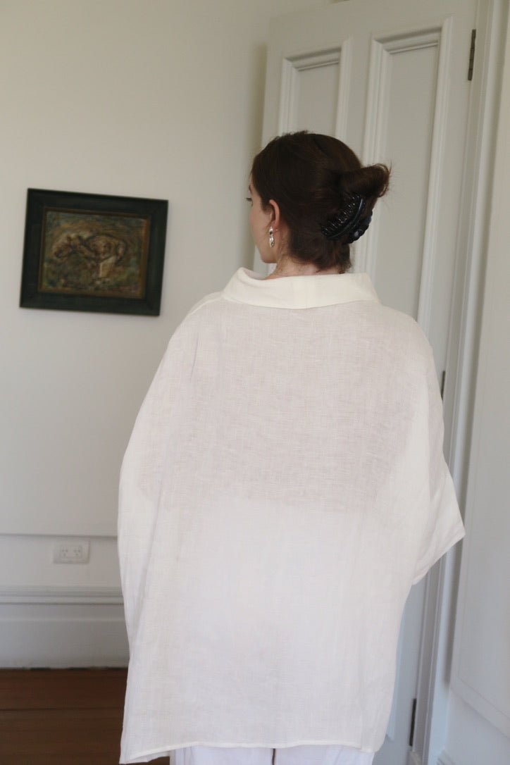 Asla Linen Cove Top